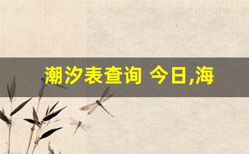 潮汐表查询 今日,海南潮汐表2023最新表